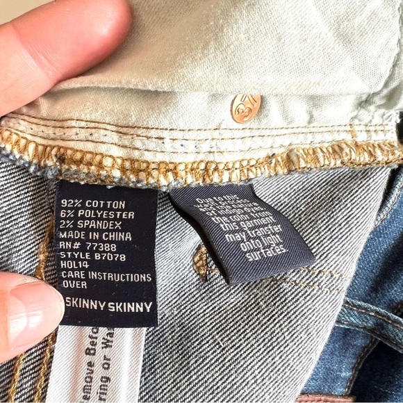 Madewell Jeans Women's Skinny Skinny Stretch Mid Rise Distressed Blue Denim 31 - Picture 11 of 13